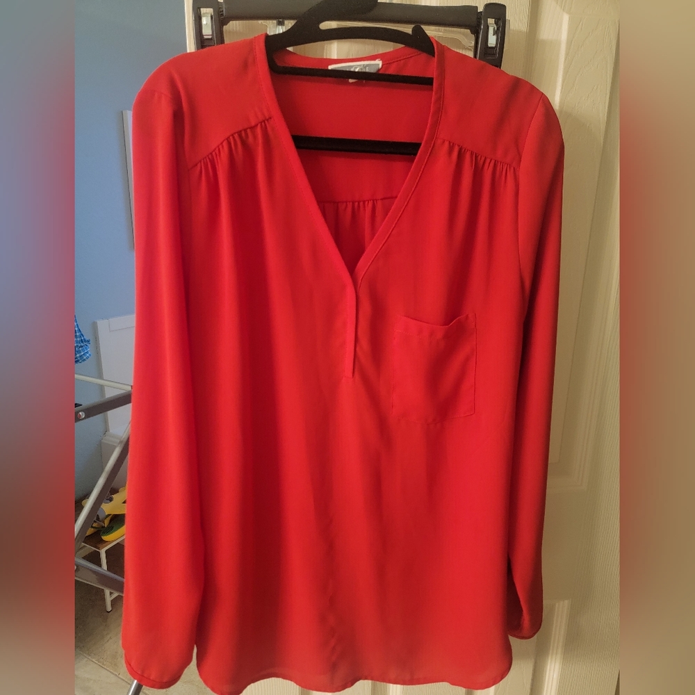 Red blouse
